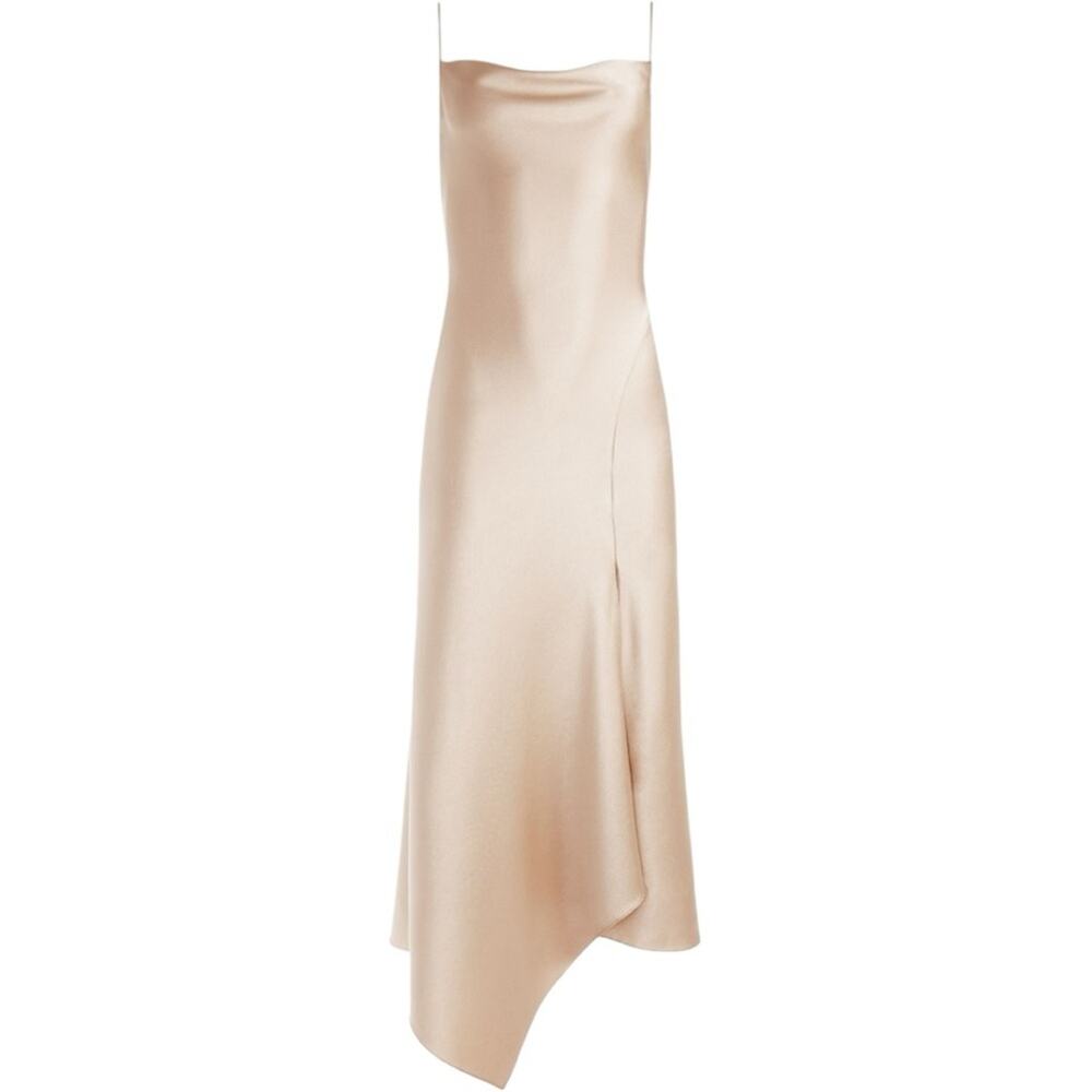 Alice + Olivia Harmony Drapey Slip Dress Size 4 in the color almond NWT